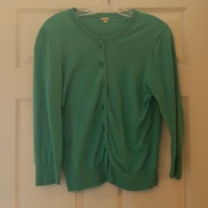 J Crew teal cardigan